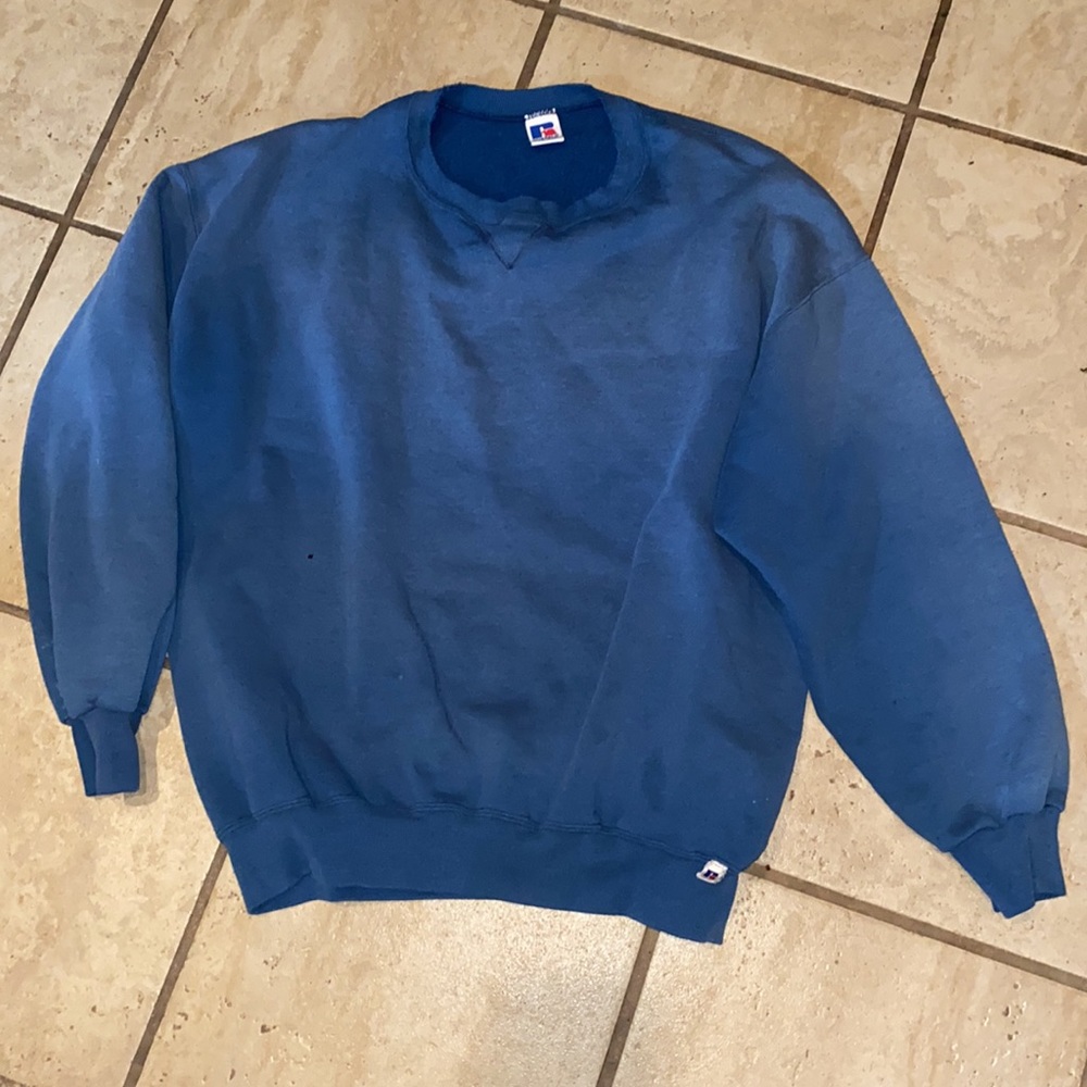 Vintage - Russell athletic men’s size XXL blue sweatshirt